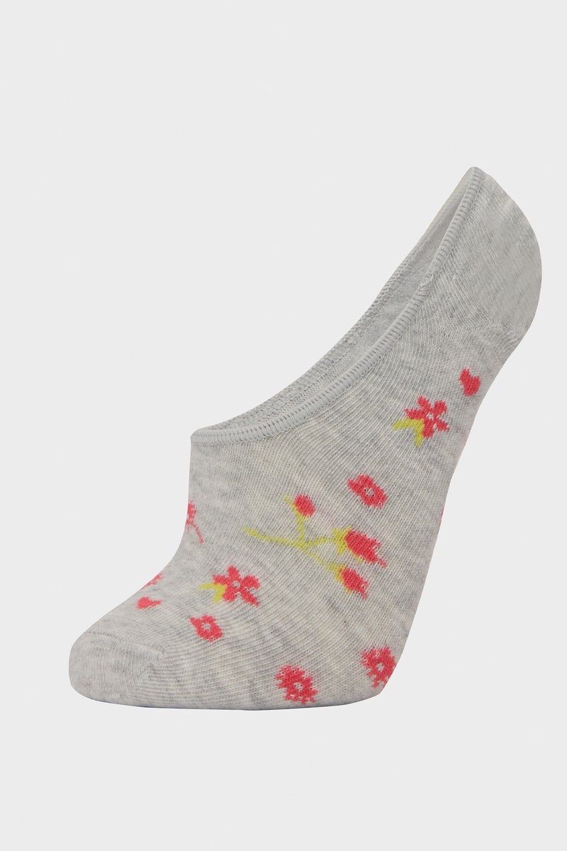 DeFacto Multicolour Woman Woman 3 Piece Cotton Ballerina Socks Casual - Image 4